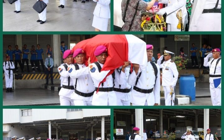 Danyonmarhanlan I Pimpin Depotase Penjemputan dan Pemakaman Jenazah Anggota Menart 3 Pasmar 3 Sorong