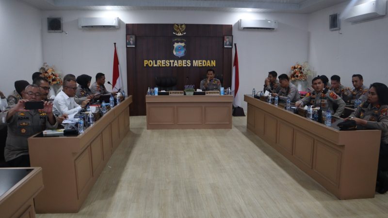 Wakapolrestabes Medan Pimpin Rapat Persiapan HUT Bahayangkara 2023