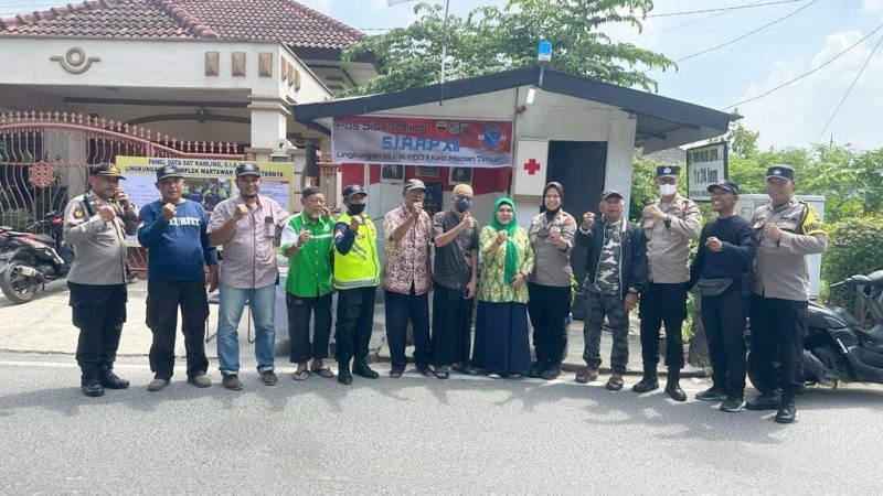 Sat Binmas Polrestabes Medan Laksanakan Penilaian Perlombaan Pos Siskamling di Komplek Wartawan