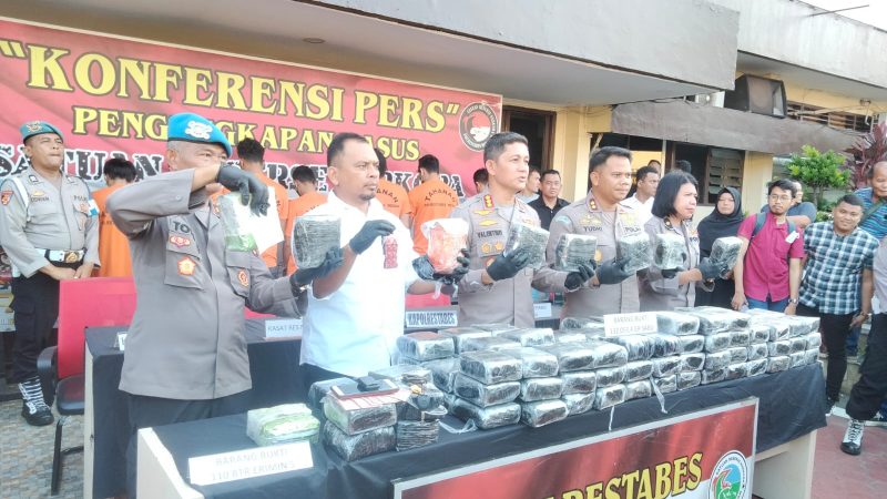 Polrestabes Medan Bongkar Penyelundupan Narkoba Jaringan Lintas Provinsi, 135 Kilogram Sabu Lebih Diamankan