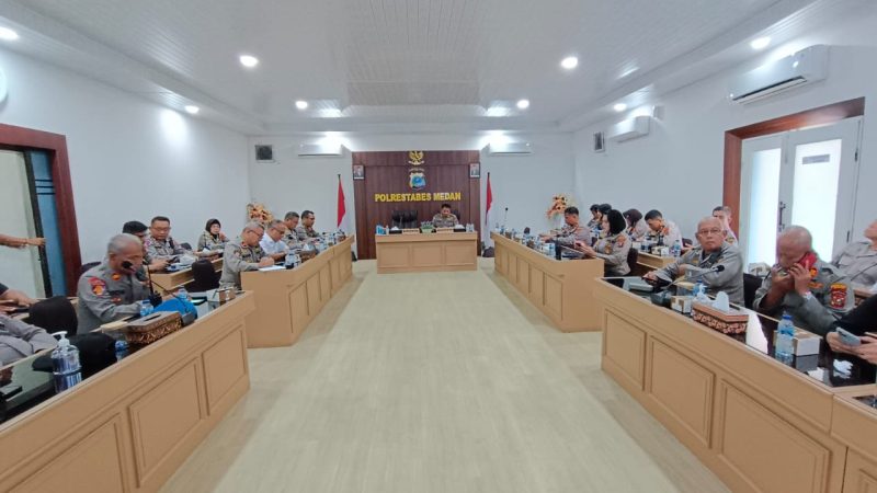 Wakapolrestabes Medan Pimpin Zoom Meeting Taklimat Akhir Audit Kinerja Tahap II