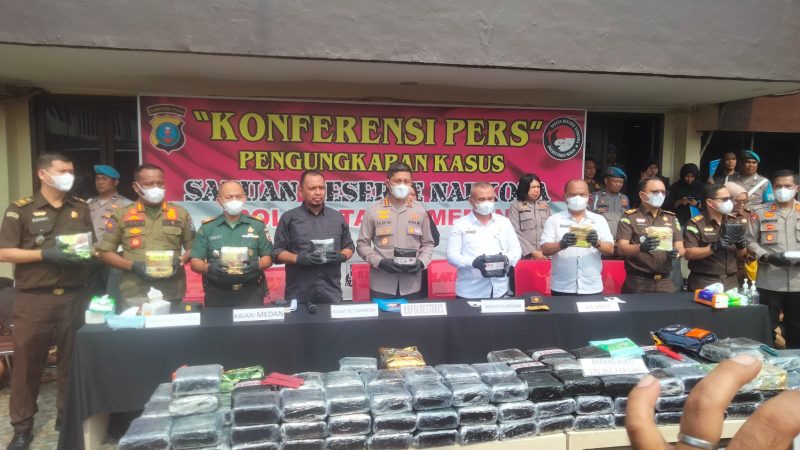 Polrestabes Medan Musnahkan Narkoba Senilai Rp 150 Miliar, Kombes Valentino : Gempur Habis Peredaran Sabu di Medan