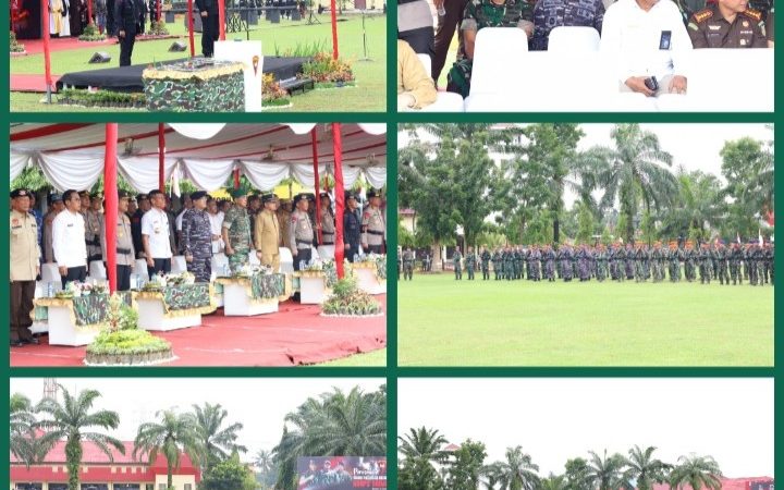 Prajurit Yonmarhanlan I Mengikuti Upacara Peresmian Markas Komando Pasukan Brimob I 