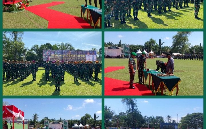 Prajurit Petarung Yonmarhanlan I Mengikuti Upacara Penutupan TMMD ke 116 TA 2023