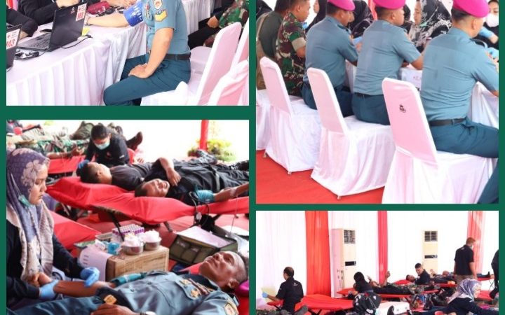 Bangun Sinergitas TNI-POLRI, Prajurit Yonmarhanlan I Laksanakan Donor Darah Dalam Rangka HUT Bhayangkara ke 77