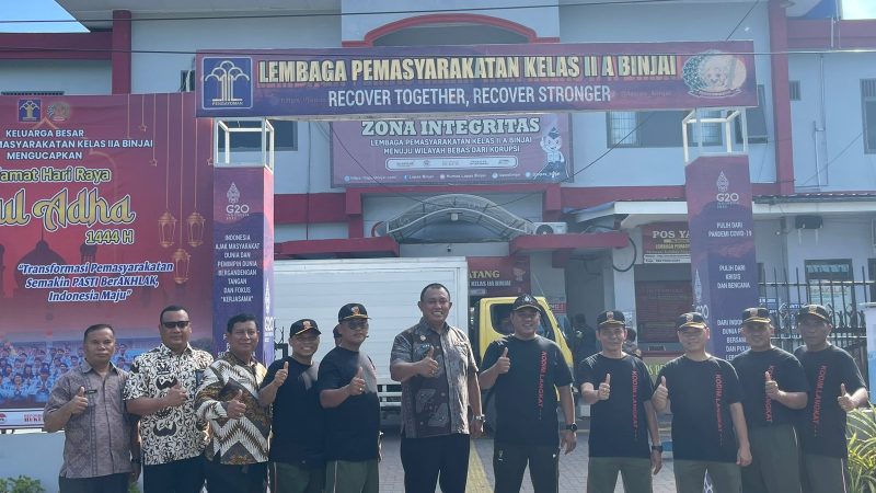Dandim Langkat Sambangi Lapas Binjai Kanwil Kumham Sumut
