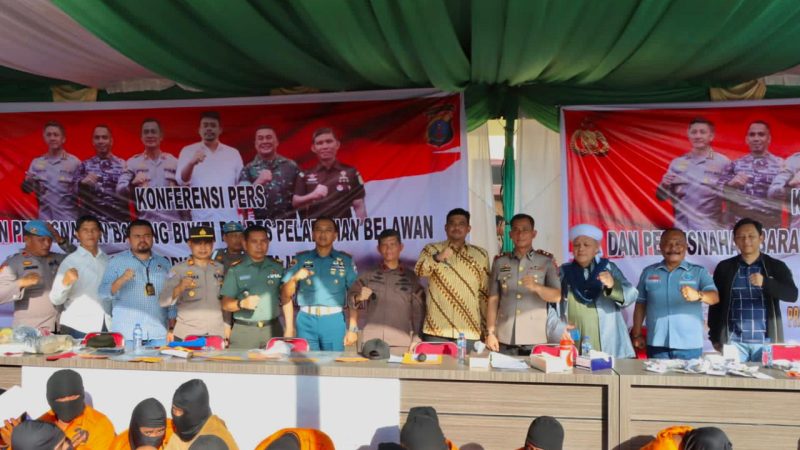 Polres Belawan Ungkap Kasus TPPO, Gemot, Curanmor, Begal, dan Narkoba