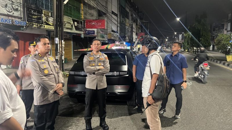 Kapolrestabes dan Waka Polrestabes Medan Cek Penyekatan di Sejumlah Titik