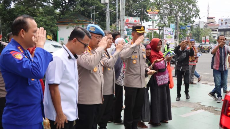 Penyambutan Kapolda Sumut di Masjid Raya Al-Mashun