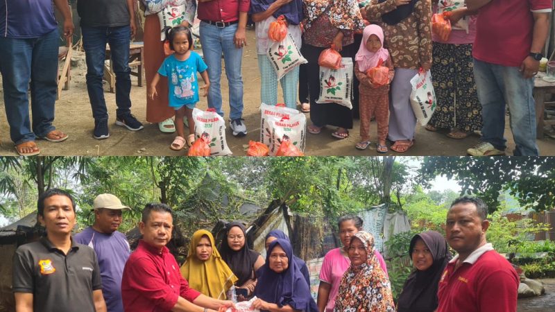 Ketua Pewarta Jumat Barokah Berbagi Sembako kepada Kaum Dhuafa