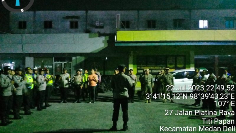 Polres Pelabuhan Belawan Laksanakan Patroli Skala Besar dalam Upaya Penanggulangan Kejahatan Jalanan