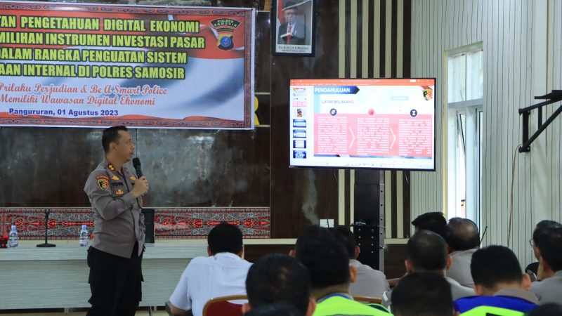 Kapolres Samosir Meningkatkan Pengetahuan Personil Polres Samosir terkait Digital Ekonomi