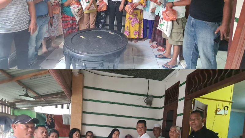 Jumat Barokah di Denai, Ketua Pewarta Bagikan Sembako kepada Warga Kurang Mampu