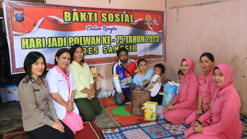 Sambut Hari Polwan Ke 75, Polres Samosir Lakukan Bakti Sosial