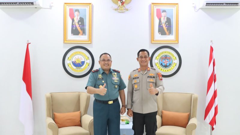 Kapolres Pelabuhan Belawan Bersama Para PJU Laksanakan Kunjungan SIlaturahmi Ke Mako Lantamal I Belawan Untuk Menjaga Sinergitas