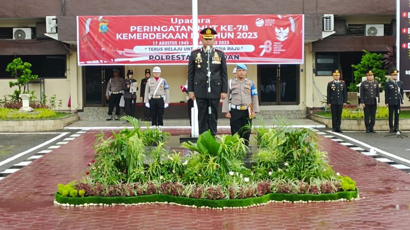 Waka Polrestabes Medan Pimpin Upacara Peringatan HUT ke-78 Kemerdekaan Indonesia