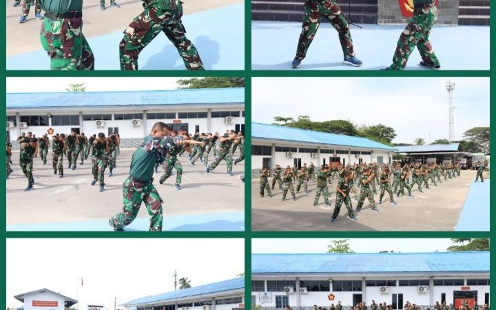 Permahir Kemampuan Para Prajurit Yonmarhanlan I Laksanakan Beladiri Chadrick