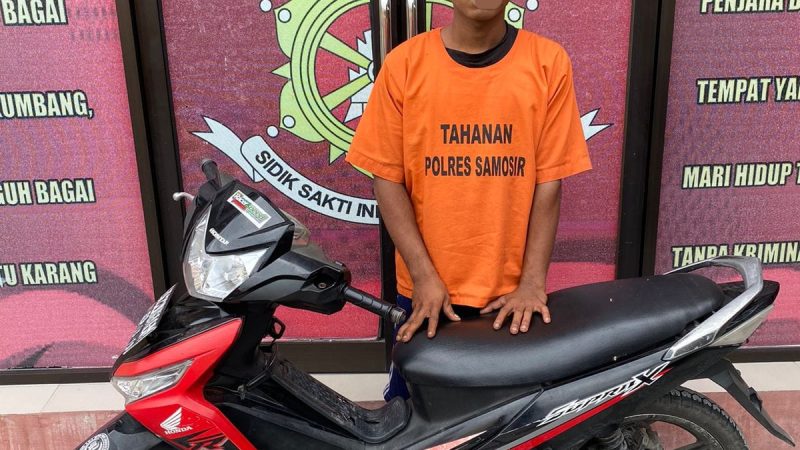 Reskrim Polres Samosir Tangkap Pelaku Pencurian Sepeda Motor Dari Belawan