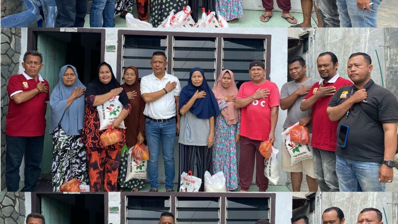 Jumat Barokah Ketua Pewarta Bagikan Sembako kepada Kaum Dhuafa