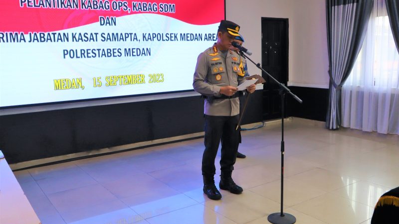 Kapolrestabes Medan Pimpin Sertijab Empat PJU Polrestabes Medan