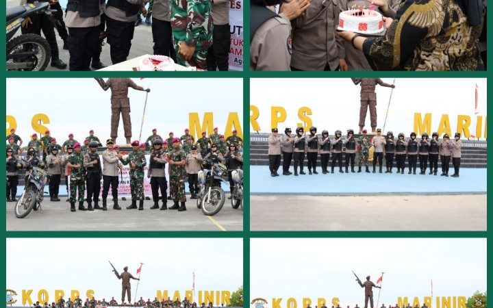 Pererat Sinergitas Yonmarhanlan I Terima Kunjungan Kapolres Pelabuhan Belawan Dalam Rangka HUT POLWAN Ke 75