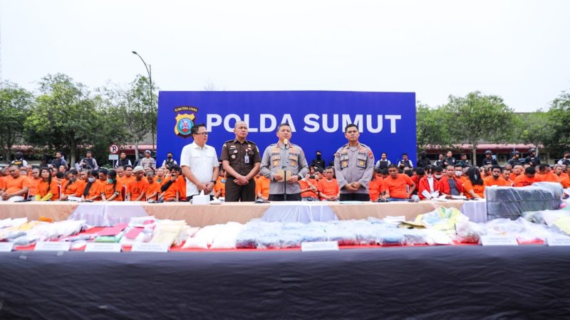 Polda Sumut Ringkus 1058 Tersangka Narkoba Dalam 22 Hari, Polrestabes Medan Sumbang Tangkapan Paling Banyak
