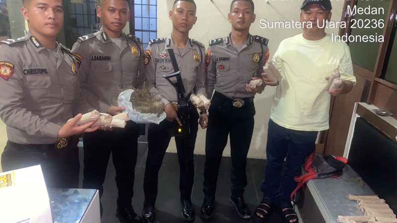 Tim Patroli Perintis Presisi Polrestabes Medan Temukan 23 Bungkus Ganja Tak Bertuan di Delitua