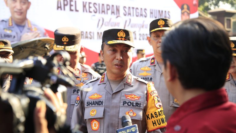 Humas Polri Gelar Pasukan Kesiapan Satgas Humas Dalam Pengamanan Pemilu 2024