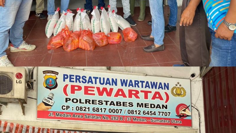 Jumat Barokah, Ketua Pewarta Santuni Pengemudi Ojol dan Petugas PLN