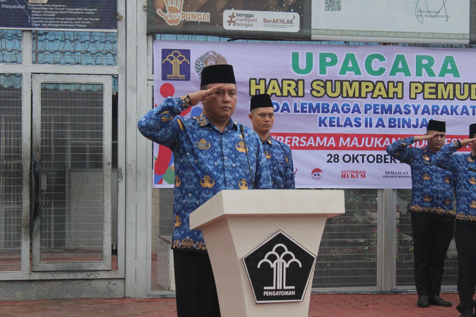 Bersama Majukan Indonesia Lapas Binjai Gelar Upacara Sumpah Pemuda ke 95 Tahun