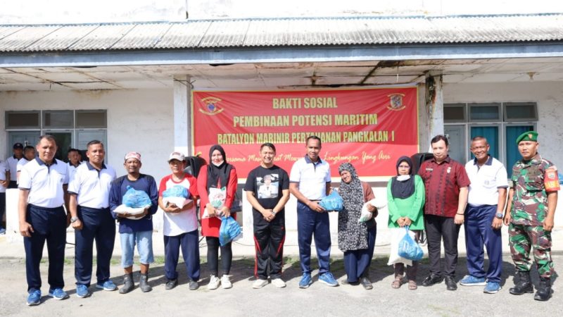 Sambut HUT Korps Marinir Ke 78 Yonmarhanlan I Laksanakan Bakti Sosial