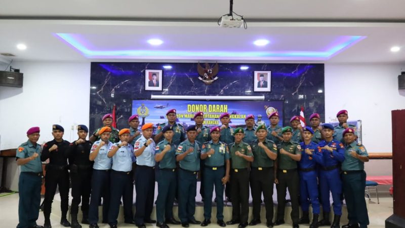 Sambut HUT Ke 78 Korps Marinir Gelar Bakti Sosial Donor Darah