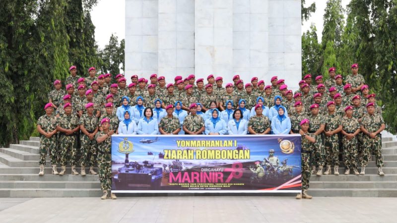 Jelang Peringatan HUT Ke 78 Korps Marinir, Yonmarhanlan I Laksanakan Ziarah dan Tabur Bunga