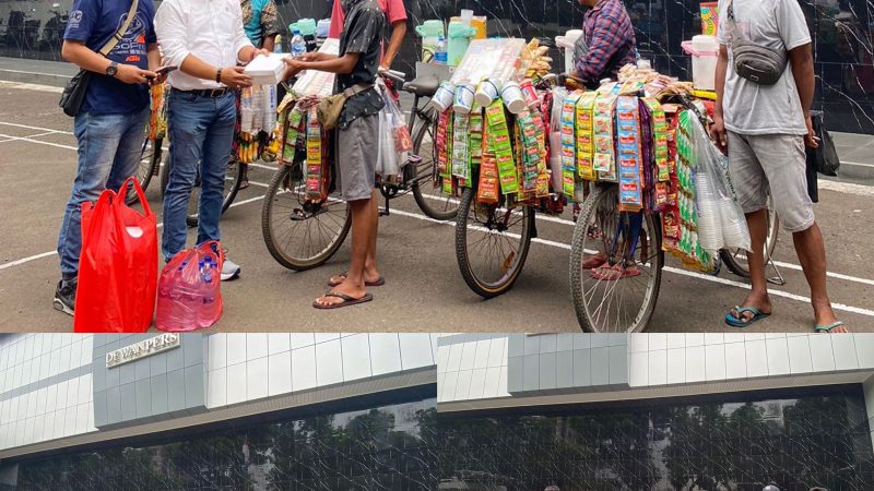 Usai Kunjungi Dewan Pers dan PWI Pusat, Ketua Pewarta Berbagi Nasi Kotak ke Penjual Kopi Keliling dan Sekuriti