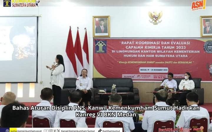 Bahas Aturan Disiplin PNS, Kanwil Kemenkumham Sumut Hadirkan Kanreg VI BKN Medan