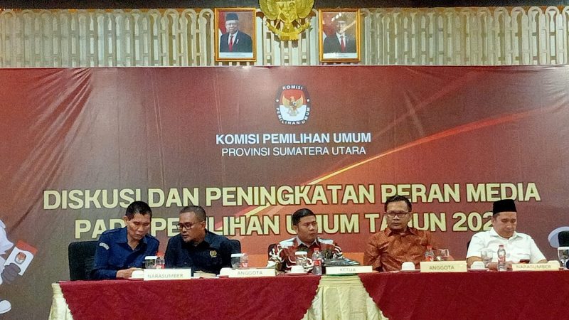 KPU Sumut Gelar ” Diskusi dan Peningkatan Peran Media Pada Pemilu 2024