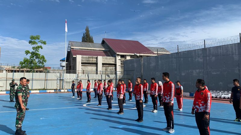 Jajaran Lapas Narkotika Pematang Siantar Kanwil Kumham Sumut Adakan Giat Pembinaan Fisik, Mental dan Kedisiplinan Petugas
