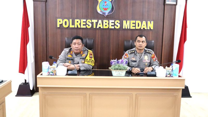 Polrestabes Medan Hadiri Rakor Ops Lilin Toba 2023 yang Dipimpin Kapolda Sumut Via Zoom Meeting
