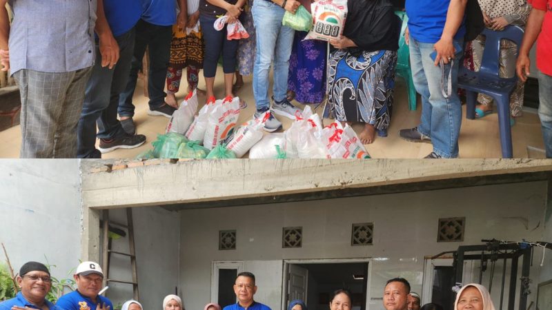 Program Jumat Barokah Terus Berjalan, Ketua Pewarta Bagikan Sembako ke Kaum Dhuafa Jalan Bromo