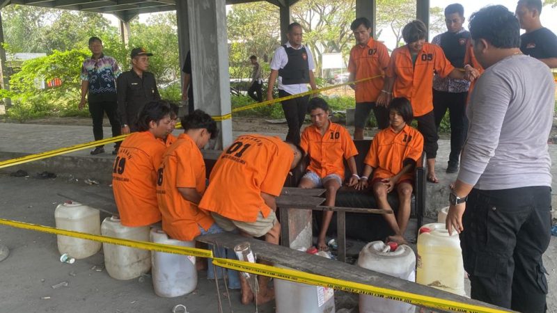 Polres Pelabuhan Belawan Berhasil Menangkap 9 Anggota Genk Motor Pelaku Kejahatan
