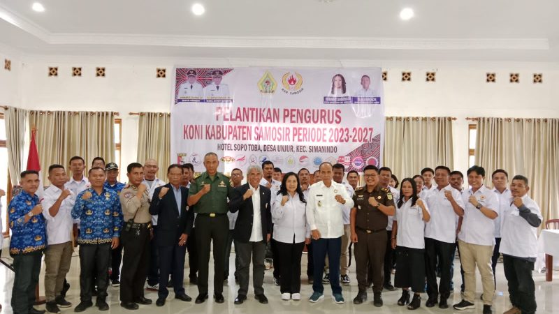 Wakil Bupati Samosir Hadiri Pelantikan Pengurus KONI Samosir Masa Bakti 2023-2027