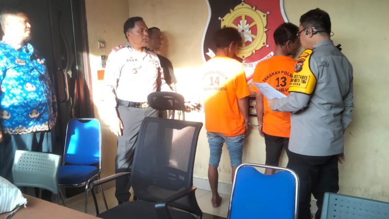 Polsek Medan Helvetia Bekuk dua Orang Maling Pagar Rumah Mewah