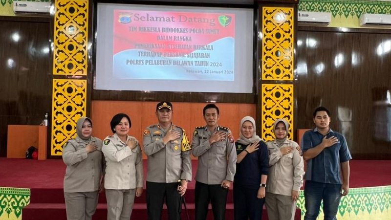 Polres Pelabuhan Belawan Lakukan Pemeriksaan Kesehatan Berkala Tahun 2024
