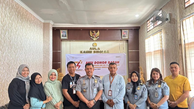 Imigrasi Sibolga Adakan Donor Darah Dalam Rangka Menyambut Hari Bhakti Imigrasi