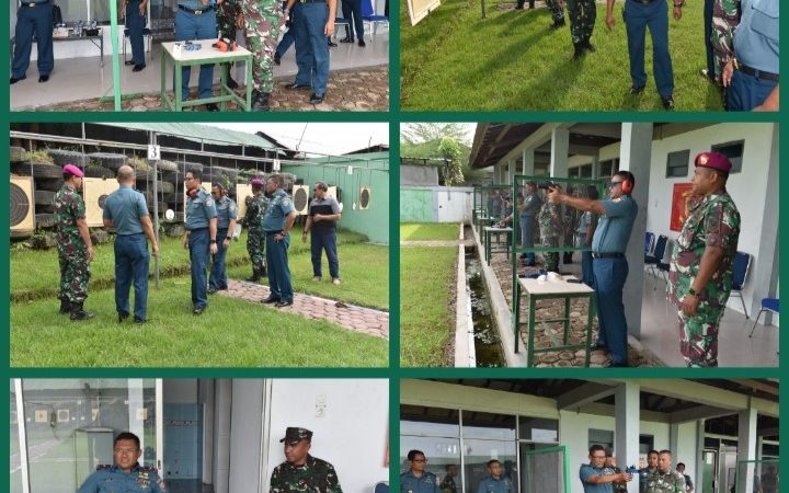 Danyonmarhanlan l dampingi Danlantamal l laksanakan Latihan Menembak Pistol