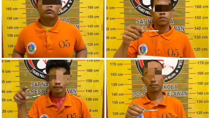 Sat Narkoba Polres Pelabuhan Belawan Tangkap Pengedar dan Tiga Pengguna Narkoba Di Jalan Ileng