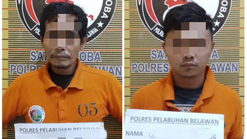 Sat Narkoba Polres Pelabuhan Belawan Tangkap Dua Tersangka Narkoba di Belawan