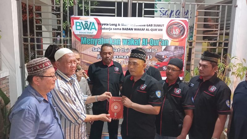 Toyota Long Short Indonesia Gab Sumut Terima 300 Al-Qur’an dari Badan Wakaf Al-Qur’an ( BWA ) Pusat