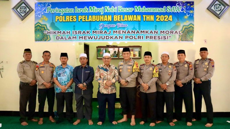 Polres Pelabuhan Belawan Gelar Peringatan Isra Mi’raj Tahun 2024 Dengan Hikmad