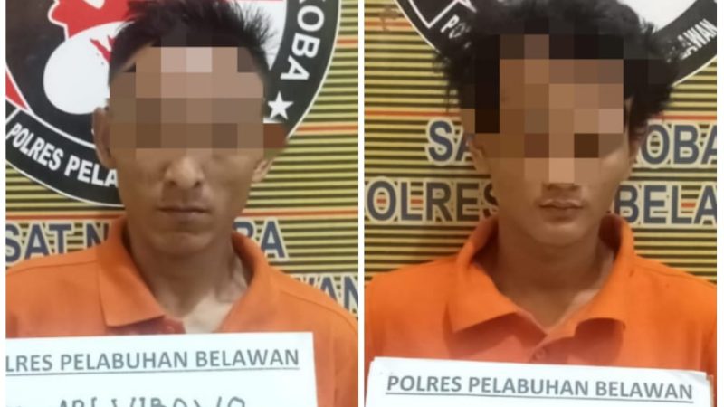 Sat Narkoba Polres Pelabuhan Belawan Sukses Tangkap 2 Pengedar Narkoba Di Mabar Hilir